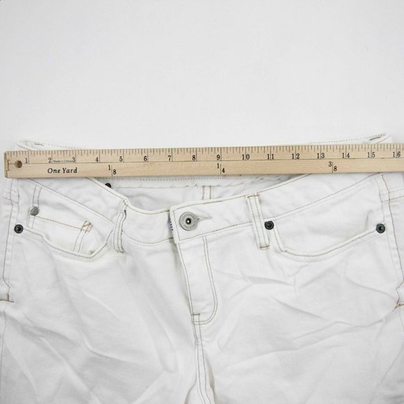 Converse One Star Womens Bootcut Jeans White Denim Mid Rise Cotton Size 12 - Picture 4 of 9